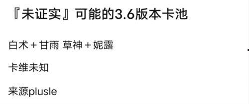 原神卡池预测最新爆料,神秘角色登场,卡池变动揭秘 第2张 原神卡池预测最新爆料,神秘角色登场,卡池变动揭秘 第2张